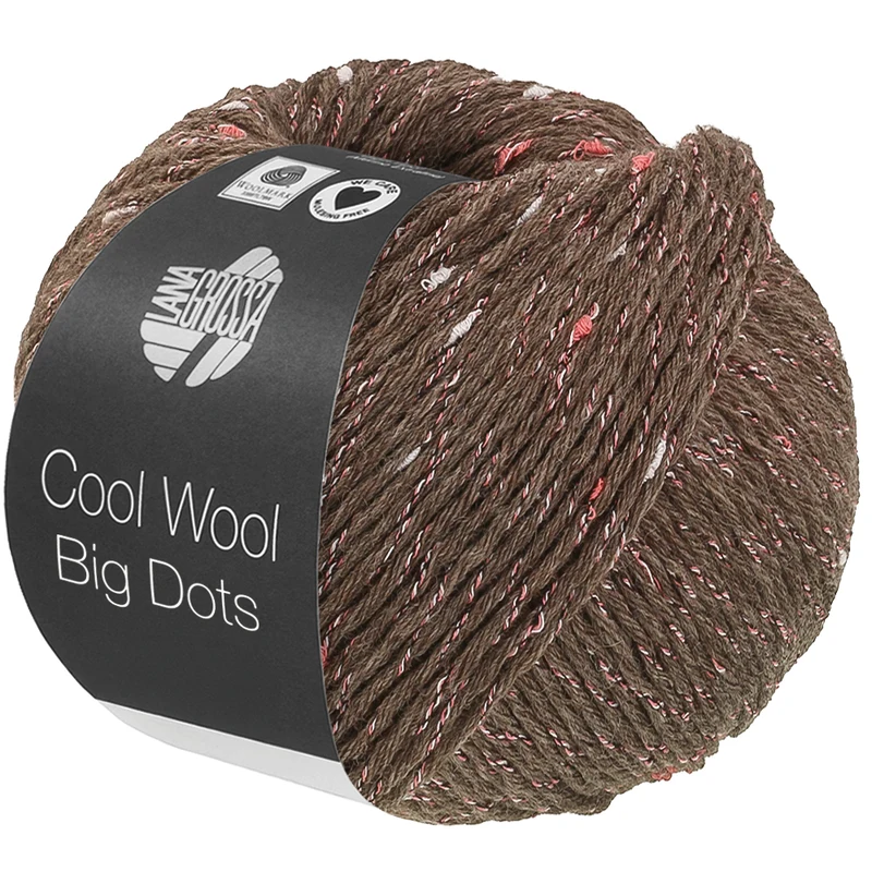 Lana Grossa Cool Wool Big Dots 111 Brun gris
