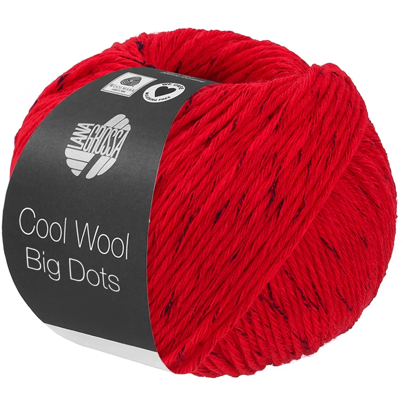 Lana Grossa Cool Wool Big Dots 105 Rouge