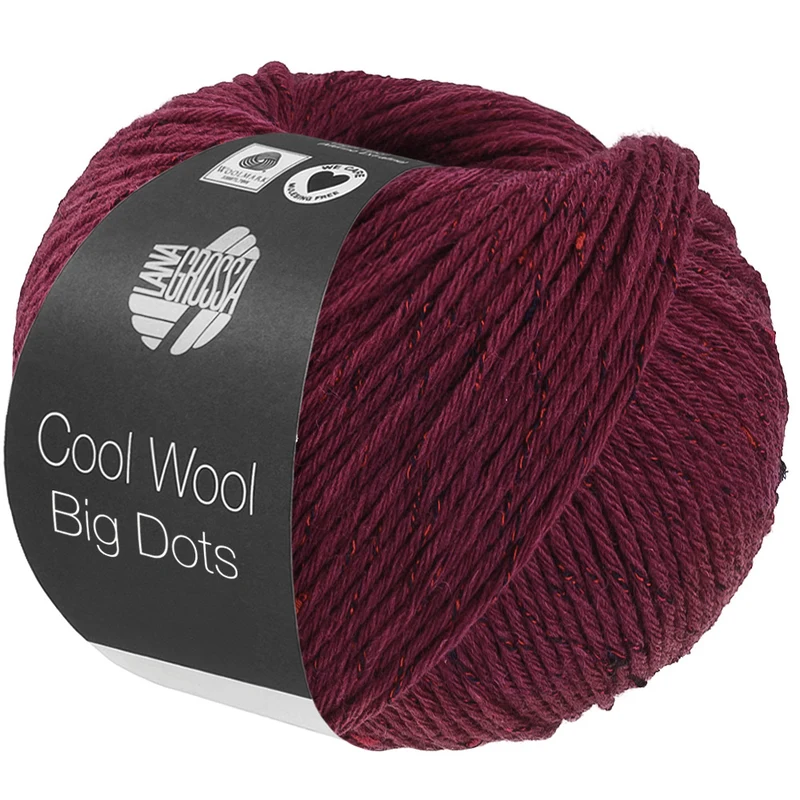 Lana Grossa Cool Wool Big Dots 104 Bourgogne