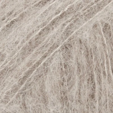 DROPS BRUSHED Alpaca Silk 02 Gris clair - Nuance brunâtre  (Uni colour)