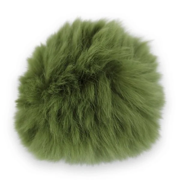 Pompon Kaninhår 6 cm Grøn