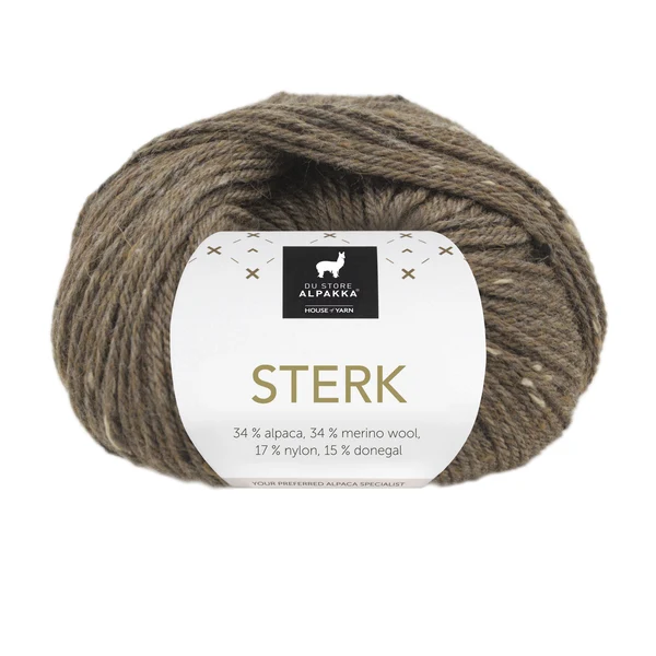 Du Store Alpakka Sterk 933 Brun chiné tweed