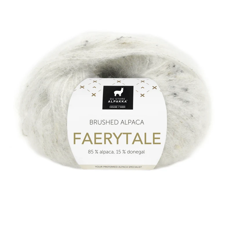 Du Store Alpakka Faerytale 814 Tweed blanc