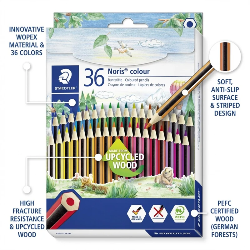 Crayons de couleur STAEDTLER Noris 36 pcs – Image principale fermé