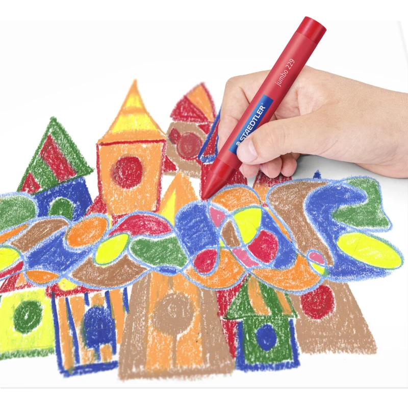 STAEDTLER Noris Club jumbo 229 couleurs de cire, 12 pcs – Application