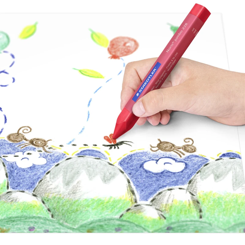 STAEDTLER Noris Club jumbo 229 couleurs de cire, 12 pcs – Application