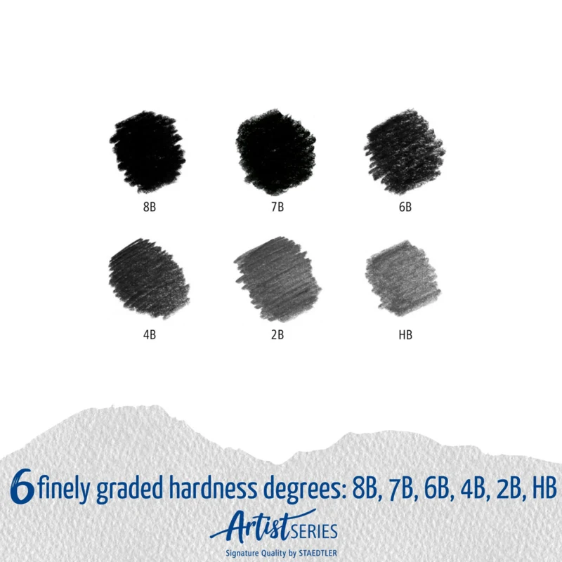 STAEDTLER Mars Lumograph Crayons à dessin, 6 pcs – Degree