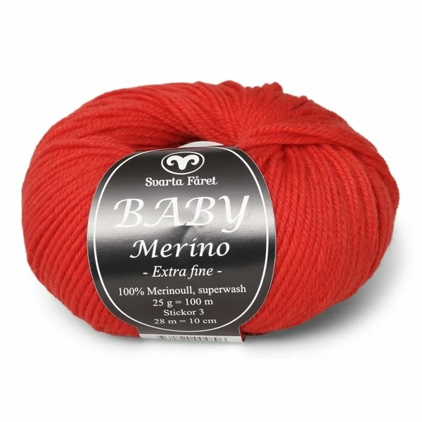 Svarta Fåret Baby Merino 45 Rød