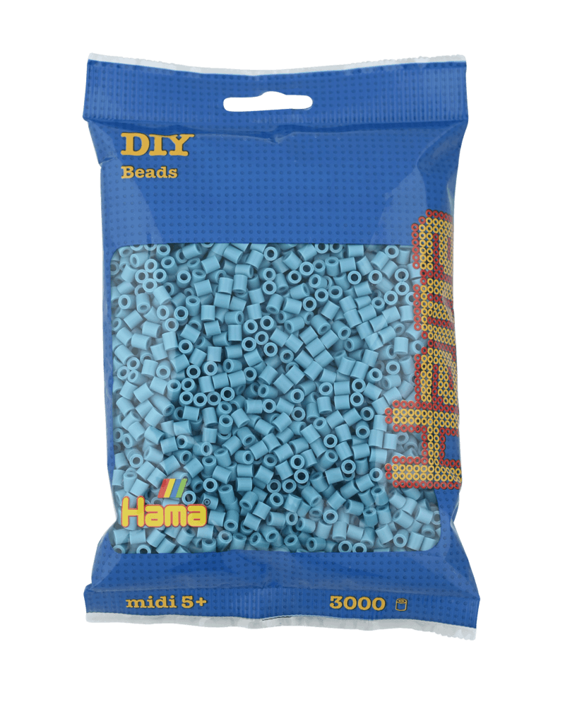 Perles Hama Midi, Couleur unie, 3000 pcs 201-31 Turquoise