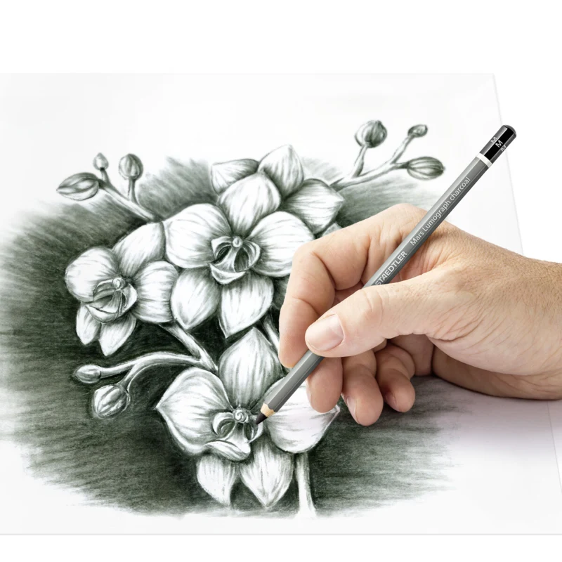 STAEDTLER mars lumograph fusain & souche de dessin, 3 + 1 pc – Application