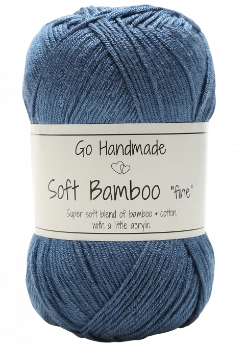 Go Handmade Soft Bamboo Fine 17331 Petroleumsblå