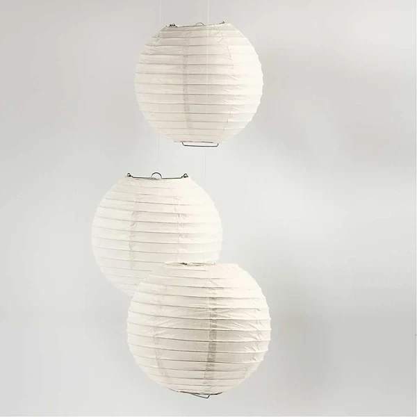 Lampe en papier, 20 cm, 1 pièce Blanc
