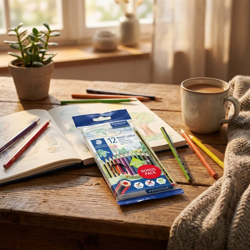 STAEDTLER Noris Club Crayons de couleur + Crayon & gomme, 12 + 2 pcs – Image principale