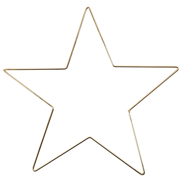 Metalstjerne Guld 30 cm, 1 stk