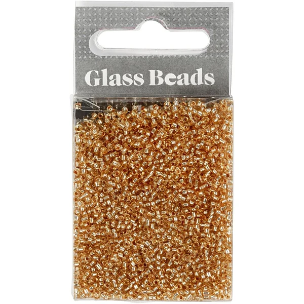 Rocailles, perles en verre 1,7 mm Pêche