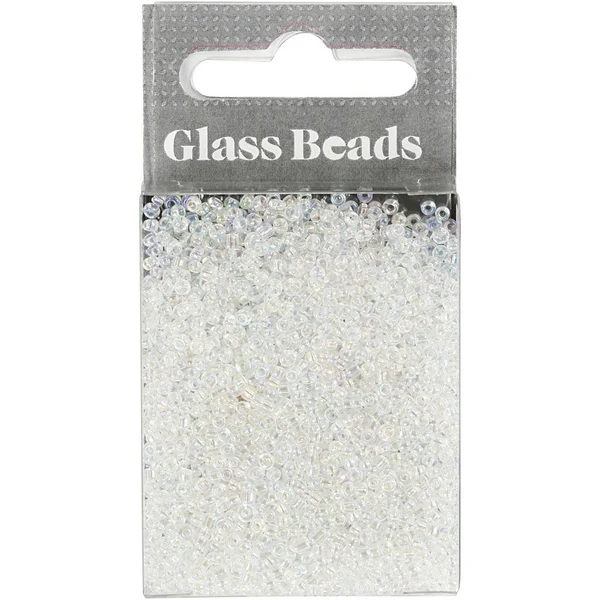 Rocailles, perles en verre 1,7 mm Blanc