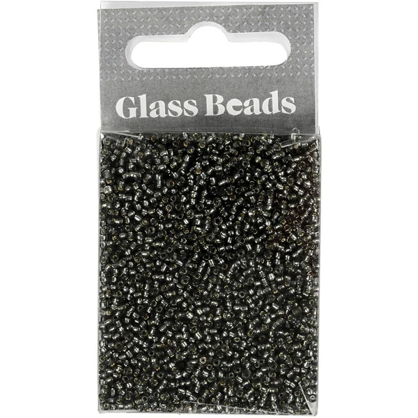 Rocailles, perles en verre 1,7 mm Gris vert