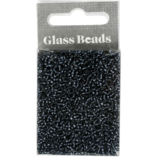 Rocailles, perles en verre 1,7 mm Gris foncé