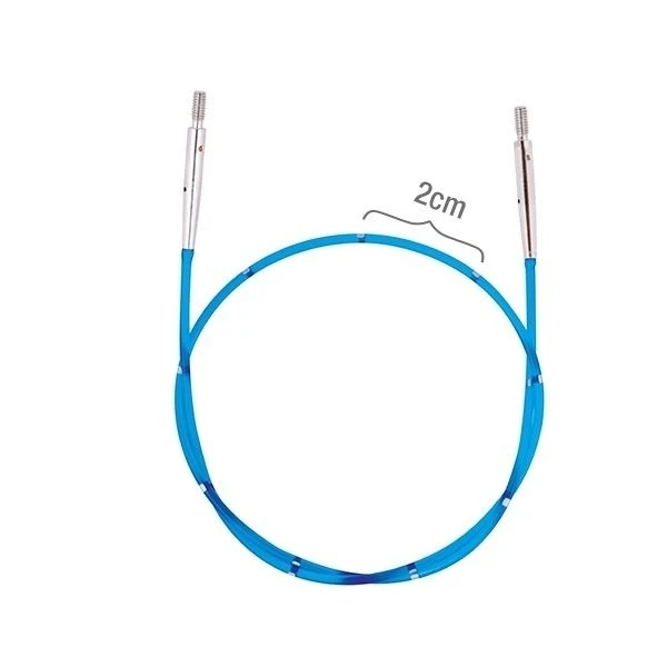 KnitPro SmartStix Wire, Flere Farver (40 - 150 cm) 36 cm til at lave 60 cm Blå