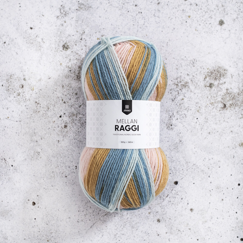 Järbo Mellanraggi 100g 28423 Gradient Pastel Rainbow