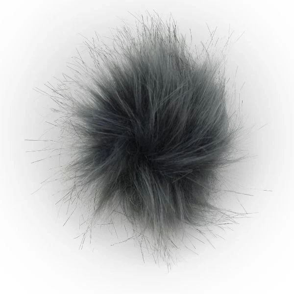 Pompon Akryl, 12 cm Gris