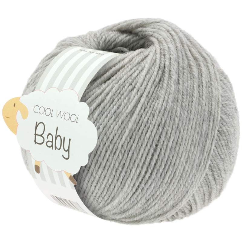 Lana Grossa Cool Wool Baby 206 Gris clair chiné