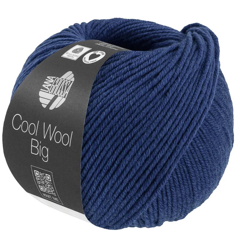 Lana Grossa Cool Wool Big 1704 Bleu foncé chiné