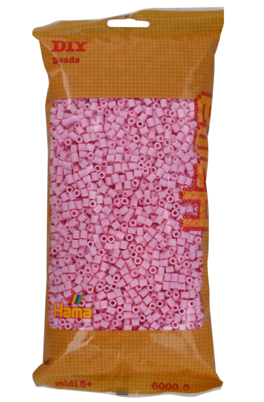 Perles Hama Midi, couleur unie, 6000 pièces 205-95 Rosé pastel