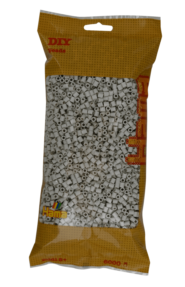 Perles Hama Midi, couleur unie, 6000 pièces 205-77 Mastic