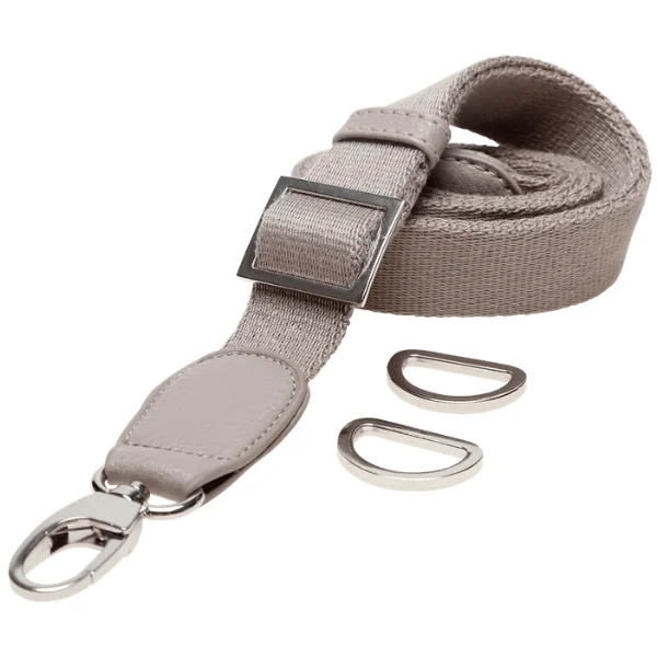 Go Handmade Bandoulière pour Sac, 85-125 cm 22294 Beige/argent