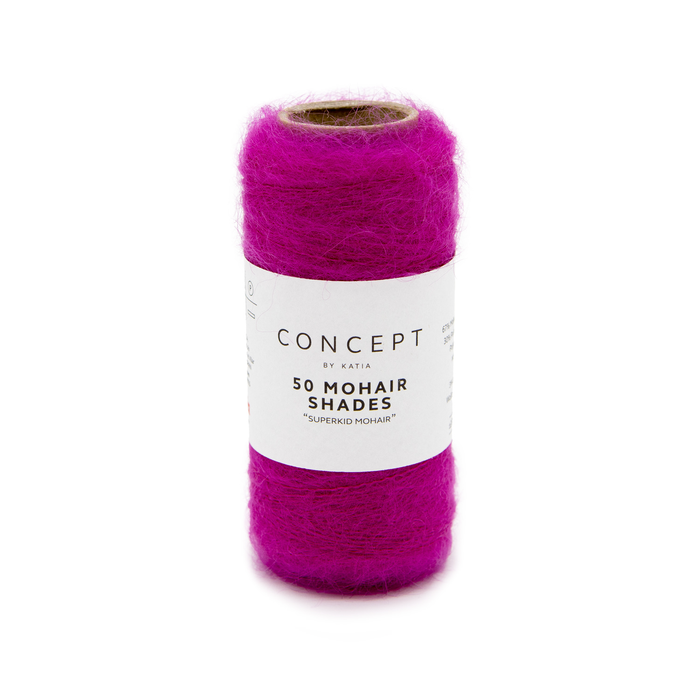Katia 50 Mohair Shades 38 Fuchsia (plus clair que sur la photo)