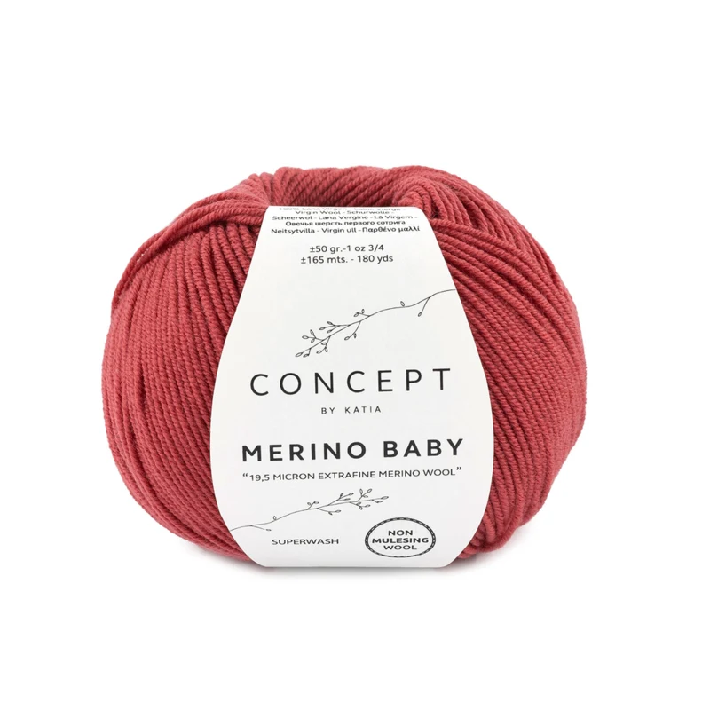 Katia Concept Merino Baby 094 Rouge framboise