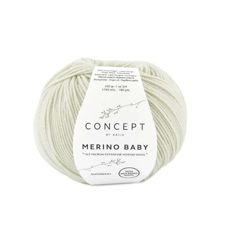 Katia Concept Merino Baby 155 Vert blanchâtre