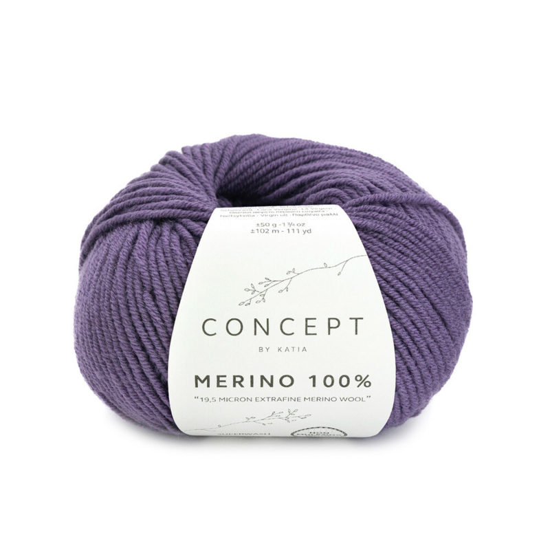 Katia Merino 100% 099 Violet foncé