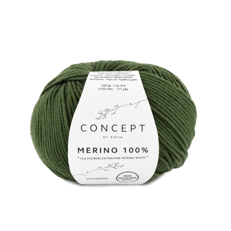 Katia Merino 100% 023 Vert foncé