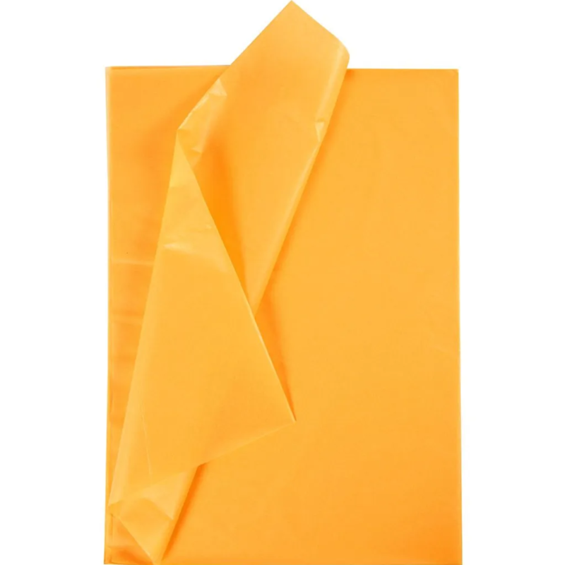 Papier de soie, 10 feuilles, 50x70 cm Jaune