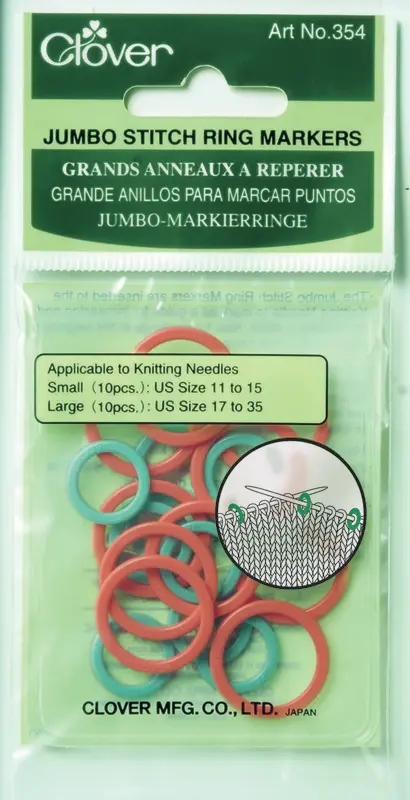 Anneaux de marquage trèfle, Jumbo (rouge / vert)