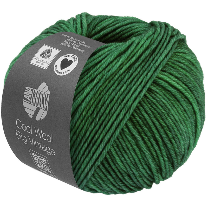 Lana Grossa Cool Wool Big Vintage 80 Vert Patiné