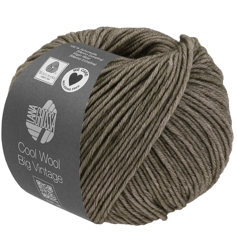 Lana Grossa Cool Wool Big Vintage 96 Vert gris