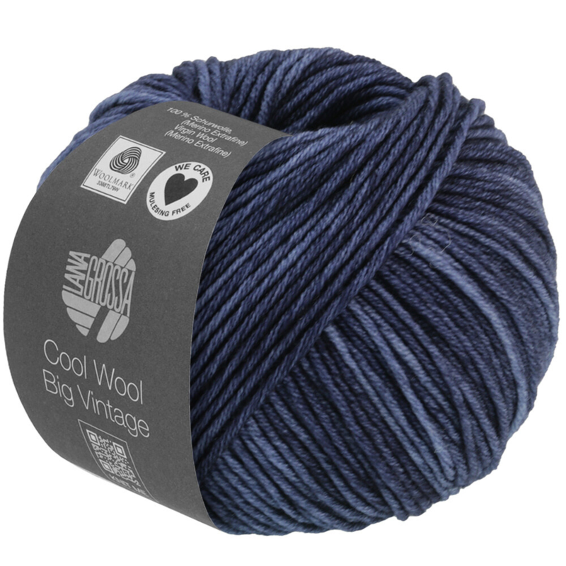 Lana Grossa Cool Wool Big Vintage 66 Bleu foncé