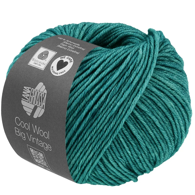 Lana Grossa Cool Wool Big Vintage 98 Vert pétrole