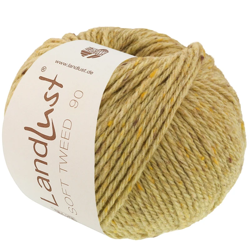 Lana Grossa Landlust Soft Tweed 90 34 Beige vert chiné