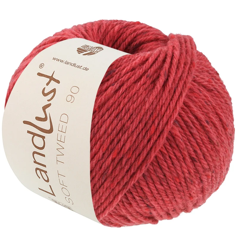 Lana Grossa Landlust Soft Tweed 90 32 Rouge fraise chiné