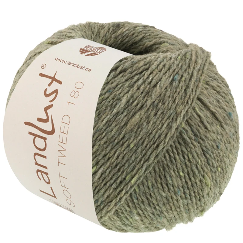 Lana Grossa Landlust Soft Tweed 180 135 Vert sauge chiné