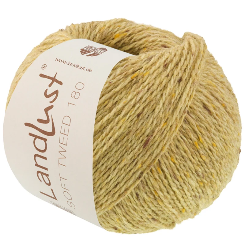 Lana Grossa Landlust Soft Tweed 180 134 Beige vert chiné