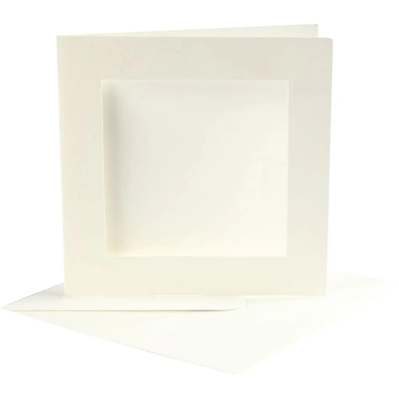 Cartes passe-partout avec enveloppe, 12,5x12,5 cm, 13,5x13,5 cm
