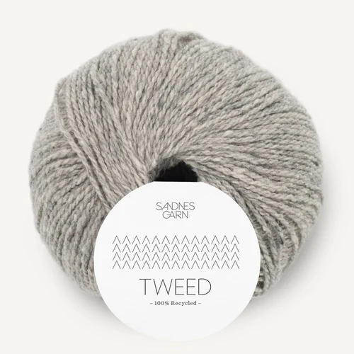 Sandnes Tweed Recycled 1085 Gris clair