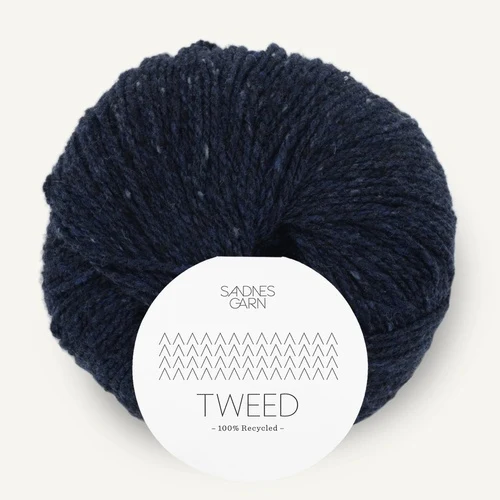 Sandnes Tweed Recycled 5585 Bleu marine