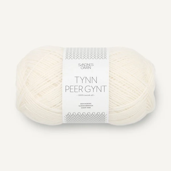 Sandnes Tynn Peer Gynt 1002 Blanc