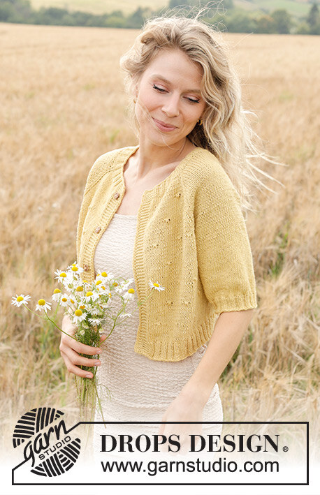 249-20 Dandelion Heart Cardigan by DROPS Design